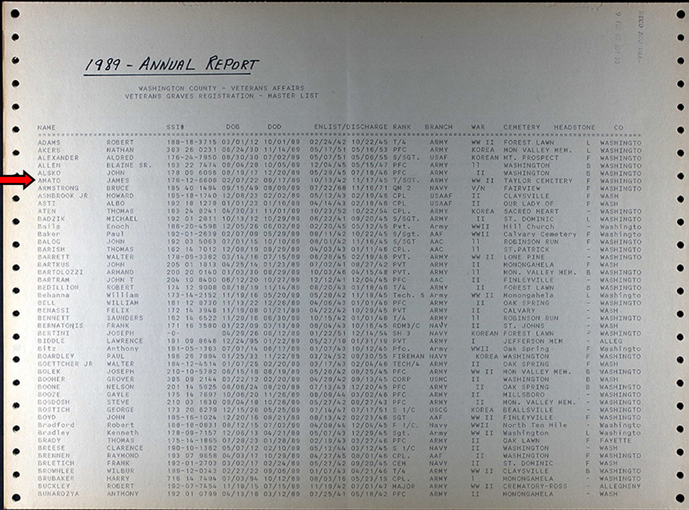 veteran burial card